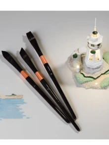 1/3/6 件高品质专业艺术画笔套装，包括圆形、扁平、斜角画笔和猫舌笔，适用于水彩画、油画、细节画，是艺术家和初学者的理想圣诞礼物，学校用品，返校