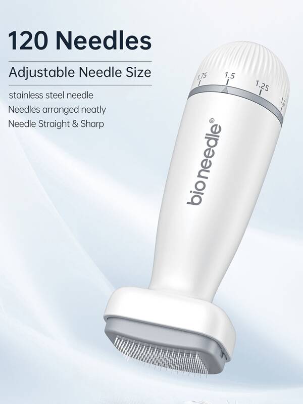 Titanium Microneedles Derma Stamp,0.25mm Microneedling DermaStamp Pen For Women And Men, Bio Adjustable Derma Stamp Professional Microneedling Stamp Microneedle Skin Pen Microneedle Roller 120 Stainless Steel Needles For Face Scalp Beard Body Best Derma Roller Alternative Gifts For Women Gift Ideas Unique Gifts