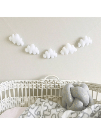Nordic Felt Cloud Hanging Decor, For Kid's Room, Baby Crib Canopy, Room Decoration