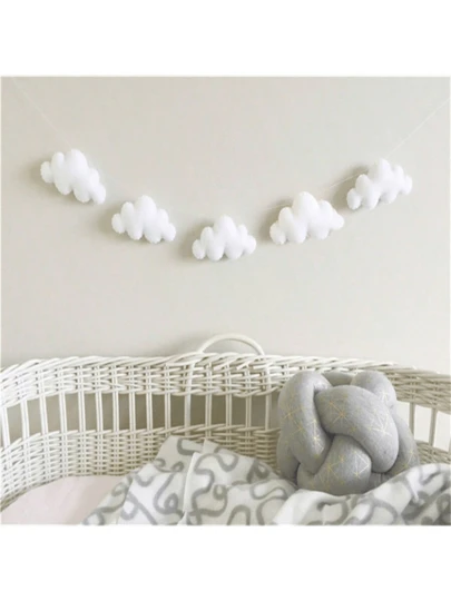 Dekoracja wisząca Nordic Felt Cloud, do pokoju dziecięcego, baldachim nad łóżeczko dziecięce, dekoracja pokoju
