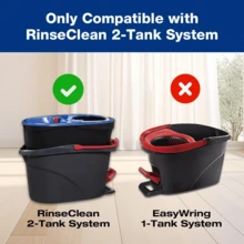 Home Times Spin Mop Head And New Style Brush Replacement Compatible With O-Ceda RinseClean 2-Tank System,4 Mop Replace Heads,1 Spin Mop Handle,1 Upgraded Spin Mop Base Easily Removable And 1 Mop Base Scrub Brush Combo Set(Bucket Not Included) - Multicolor - View 3