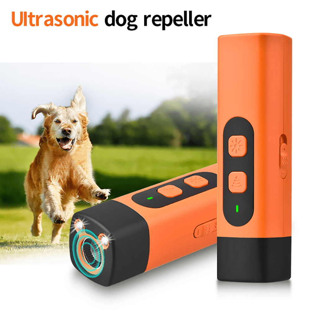 A Hand-Held Dog Repellent Ultrasonic Dog Repellent Non-Barking Device Dual Probe High-Power Expeller Hand-Held Dog Training Device For People Who Are Afraid Of Dogsoutdoor Repellent Anti Barking Training Device Ultrasonic Dog Chaser With LED LightAnti Barking Device Dog Agility Equipment Tunnel Stop Bark Dogs
