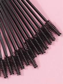 100 Stücke/50 Stücke/30 Stücke/20 Stücke/2 Stücke Einweg-Wimpernbürsten, Mascara-Bürsten, Wimpernbürste, für Wimpernverlängerungen, Augenbrauen, Lidschatten, Make-up Zubehör Set, Augenbrauenbürste, Lidschattenbürste, Bürste, Geschenke - Schwarz - Übersicht 2