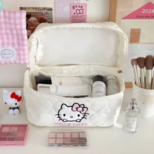 Sanrio Canvas Makeup Bag - Large Capacity, Non-Waterproof, Scent-Free Cosmetic Organizer For Tools & Accessories,Boho Vibes,For Holiday Beach, Bathroom Collection, Bedroom Collection, Large Capacity