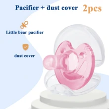 1pc Cute Cartoon Teddy Bear Soft Silicone Pacifier, Biomimetic Breast Milk Like Softness, Soft Silicone Pacifier, Anti Feeding Hand Weaning Pacifier, Good Helper For Soothing Emotions, Suitable For Daily Use - Multicolor - View 29