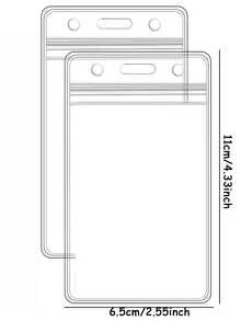 10个/50个PVC透明卡套，胸卡展卡，学生卡，公交卡，工作卡套，适用于保护饭卡，照片，偶像卡，证件照保护膜，返校用品，学校用品，办公用品 - 彩色 - 查看 4