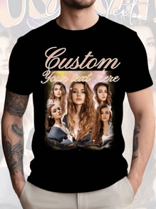 Personalisiertes, bequemes, lässiges Boyfriend-Shirt mit loser Passform für Herren. Vintage Bootleg, benutzerdefiniertes Fotoshirt, erstelle dein eigenes Bootleg-T-Shirt, Geburtstagsgeschenk für die Freundin, Party-Gruppe, Veranstaltung, Abschlussgeschenk, benutzerdefiniertes Grafikhemd für Frau/Mann, Jahrestags-Geschenk, Valentinstags-Geschenk