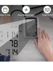 1pc Blood Pressure Monitor, Household Automatic Blood Pressure Measuring Instrument, Arm-Type Blood Pressure Monitor, Neutral English Blood Pressure Monitor USB Plug-In Use-This Tool Does Not Include Batteries! - Multicolor - View 9