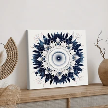 1pc Mandala Wall Art, Flower Pattern Poster, Geometric Painting Wall Art, Mandala Motif Art, Colorful Mandala Spiritual Art, With Or Without Frame, Room Decor, Home Decor, College Dorm Apartment Decor, Gifts For Wall Decoration In Hotel, Home, Living Room, Bedroom, Bathroom And Office