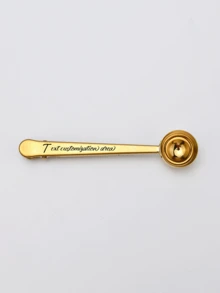 1pc Stainless Steel Coffee Measuring Spoon With Clip, Two-In-One Sealing Clip, Multi-Functional Milk Powder Spoon, Food Bag Sealing Clip