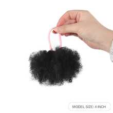 Kids Puff Ponytail Extensions 2Pcs Synthetic Small Afro Kinky Curly Hair Bun For Little Girls Comfortable Lightweight Hairpieces - Multicolor - View 6