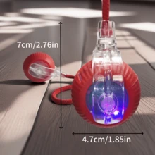 互动猫玩具球，USB 可充电电子移动宠物玩具球，带 LED 灯和系绳，适用于猫和小型犬，宠物滚球，打破无聊，自玩球，互动猫玩具，可更换外壳