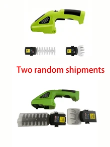 Taille-haies et tondeuse à gazon sans fil, lames en alliage de titane, rechargeable USB, outil de jardinage portatif, cisailles et coupe-herbe, décoration de jardin extérieur avec fond de décoration de vacances (batterie intégrée 2000 mAh)