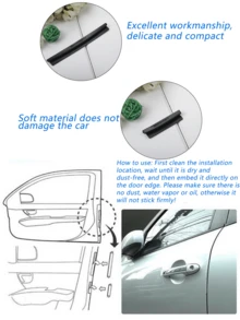 Car Door Protector - Auto Door Collision Protective Strip, Bumper Buffer Strip, Decorative Edge Guard, Car Accessories, Car Door Anti-Collision Strip, Automotive Supplies - Multicolor - View 5