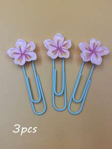 30件/27件/10件/9件/8件/6件/5件/3件/1件花朵PVC+金属回形针书签，可爱办公文具别针，多种颜色可选 - 彩色 - 查看 29
