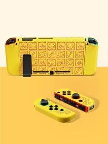 Switch 2. Generation Spielekonsole Niedlicher Welpen Würfel Muster Schutzcase, kompatibel mit Switch NS/Switch OLED/Switch Lite, Mehrfarbige Weiß/Rosa/Gelb TPU Weiche Schale Transparente Hülle, Universal Grifffschutz, Switch Controller Schutz, Switch Gaming Zubehör, Stoßfest rutschfest kratzfest, Stilvoller Entwurf