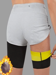 1 对桑拿汗蒸大腿塑形压缩腿套女士运动腿部塑形氯丁橡胶大腿套