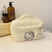 Sanrio Canvas Makeup Bag - Large Capacity, Non-Waterproof, Scent-Free Cosmetic Organizer For Tools & Accessories,Boho Vibes,For Holiday Beach, Bathroom Collection, Bedroom Collection, Large Capacity