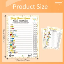 30/40 张婴儿洗礼派对游戏卡 - 有趣的短语和预测卡，包含 30 张厚卡纸（7x5 英寸），双面打印，带有答案提示卡，男女通用主题，适用于婴儿洗礼、性别揭示、婴儿洒水礼物、女婴生日装饰 - 彩色 - 查看 13