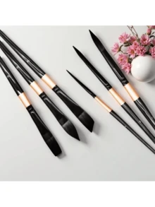 1/3/6 件高品质专业艺术画笔套装，包括圆形、扁平、斜角画笔和猫舌笔，适用于水彩画、油画、细节画，是艺术家和初学者的理想圣诞礼物，学校用品，返校