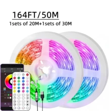 HBOWMDJIA RGB LED Strip Light, With 44key Remote Control, Can Adjust Color And Brightness, Very Easy To Install, Smart APP Controlled LED Lights For Home Interior Decoration, Festival Atmosphere Light, Party Atmosphere Light, Fun Light Wall Decor Halloween Decor Gift