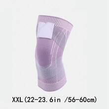 1 件针织运动护膝带鱼线加压带健身房配件护膝运动护膝健身房护膝 - 紫色 - 查看 13