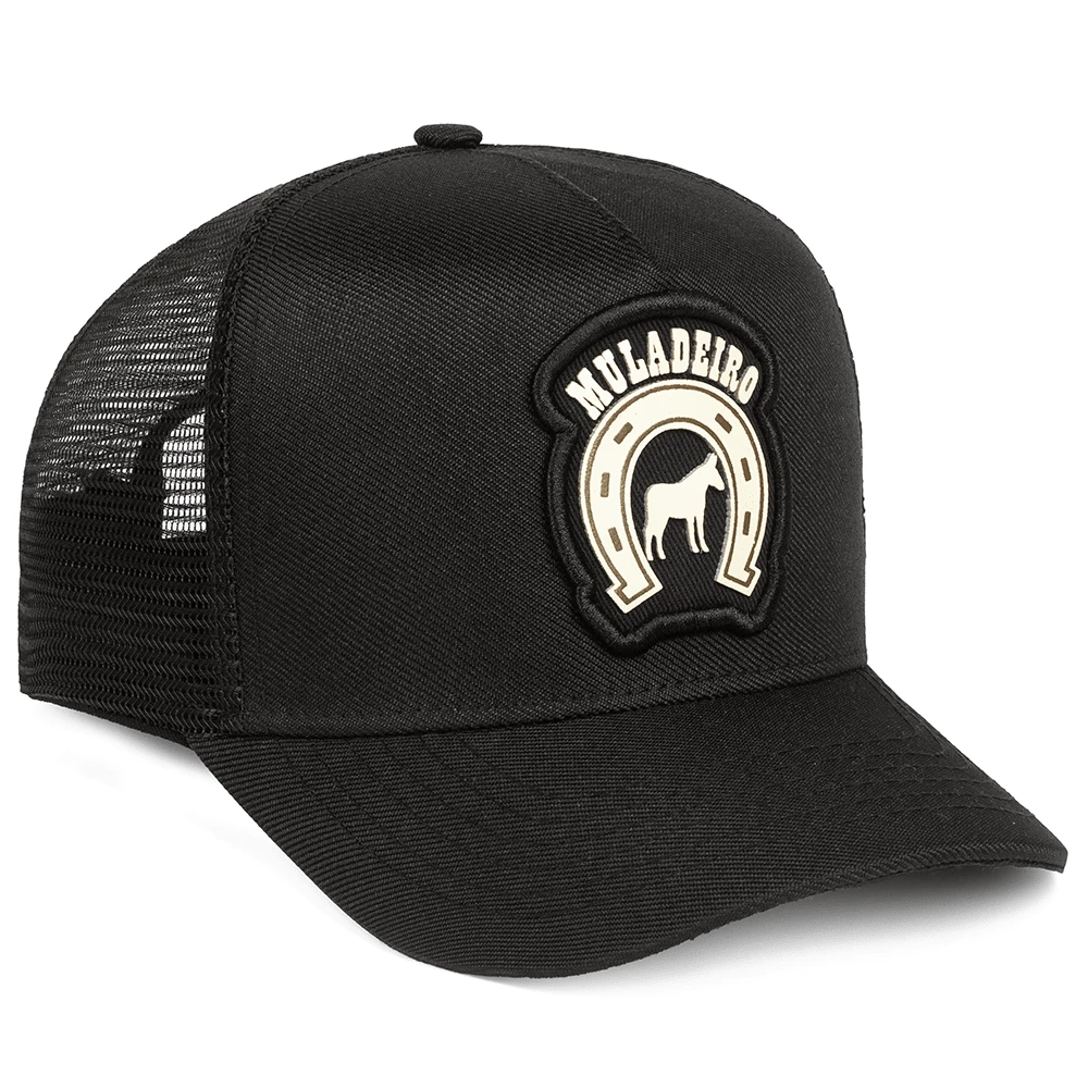 Trucker Cap Muladeiro Country Fashion Horseshoe Horse Curved Brim Resistant Adjustment Strapback Mesh