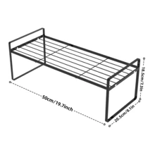 1pc 2-Tier Kitchen Cabinet Tabletop Organizer Rack, Multifunctional Countertop Storage Rack Made Of Carbon Steel, Suitable For Kitchen, Study, Office (Not For Heavy Items) - Carbon Steel Material - View 15