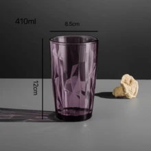 1pc 310ML/410ML Acrylic Multi-Color Dopamine Juice Cup, Beverage Cup, PC Material Household Plastic Cup, Cafe Large Capacity Water Cup, Diamond Pattern Highly Attractive Anti-Fall Anti-Hot, Stackable Outdoor Portable Set - Multicolor - View 21