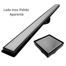 Linear Seca Box Kit 5x50 + 10x10 Stainless Steel Drain 2 In 1 Invisible Hidden Black Base Bathroom