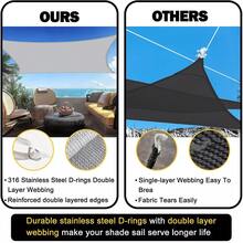 Rectangle Sun Shade  Sail, 185GSM Sail Canopy, UV Block, Sun Shade For Outdoor Patio Garden Backyard Deck Shade Cloth Sun Shade Sails - Sand - View 9