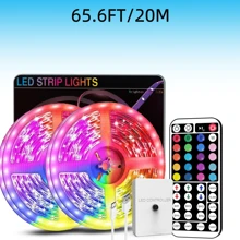 NBBUFF LED Strip Lights 3.28FT-100FT, Smart RGB Color Changing Light Strips With 44-Key Remote, 6 DIY Modes, Adjustable Brightness & Speed, Easy Installation For Bedroom, Ceiling, Party, Christmas Decor, TV Background Light, Room Decor Lights