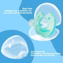 1 件装柔软硅胶可爱卡通奶嘴，硅胶奶嘴，防吸吮手指奶嘴 - 彩色 - 查看 10