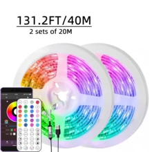 HBOWMDJIA RGB LED Strip Light, With 44key Remote Control, Can Adjust Color And Brightness, Very Easy To Install, Smart APP Controlled LED Lights For Home Interior Decoration, Festival Atmosphere Light, Party Atmosphere Light, Fun Light Wall Decor Halloween Decor Gift