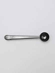 1pc Stainless Steel Coffee Measuring Spoon With Clip, Two-In-One Sealing Clip, Multi-Functional Milk Powder Spoon, Food Bag Sealing Clip