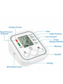 1pc Blood Pressure Monitor, Household Automatic Blood Pressure Measuring Instrument, Arm-Type Blood Pressure Monitor, Neutral English Blood Pressure Monitor USB Plug-In Use-This Tool Does Not Include Batteries! - Multicolor - View 3