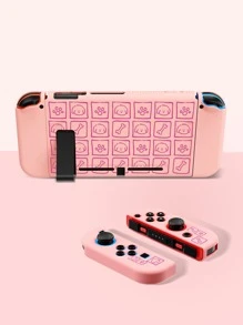 Switch 2. Generation Spielekonsole Niedlicher Welpen Würfel Muster Schutzcase, kompatibel mit Switch NS/Switch OLED/Switch Lite, Mehrfarbige Weiß/Rosa/Gelb TPU Weiche Schale Transparente Hülle, Universal Grifffschutz, Switch Controller Schutz, Switch Gaming Zubehör, Stoßfest rutschfest kratzfest, Stilvoller Entwurf