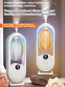 1pc Smart Home Aroma Diffuser (With 4 Bottles Of Essential Oils), Fragrance Diffuser, Hotel Aromatherapy Diffuser Humidifier With Auto Mist Sprayer For Bedroom, Bathroom - White - View 8