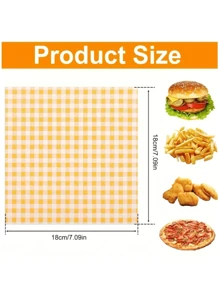 100pcs/200pcs/50pcs Greaseproof Paper Liners Sandwich Wrapping Paper, 4 Colors Wax Paper Sheets, Kitchen Baking Paper Cake Box Liner Oil Absorbing Paper Plaid Plate Liner Hamburger Bread Sandwich Coating Paper For BBQ Picnic Festival Party Fast Food