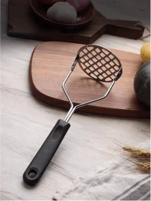 Stainless Steel Multi-Function Press - Can Crush Potatoes, Vegetables, Garlic And Extract Juice | Efficient Manual Kitchen Tool