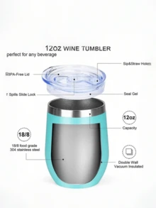 Taza de 12 onzas de gran capacidad de acero inoxidable dedicada al mate, botella de agua aislada de fondo redondeado y minimalista, taza para el hogar - Multicolor - Ver 4