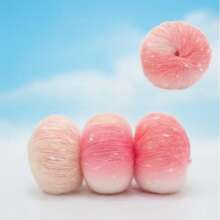 50g Set di 3 palle di filato morbido e appiccicoso con motivi a pois e fiocchi di neve sfumati, adatto per realizzare all'uncinetto vestiti, sciarpe, maglioni