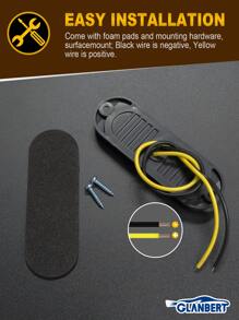 GLANBERT 4 piezas Barra de luces LED de 4 LEDs para camiones y coches, barra de luces LED delanteras y traseras para remolques, iluminación para barcos, luces exteriores para coches, luces intermitentes, luces de advertencia