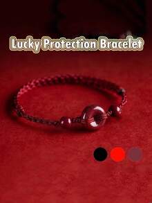 1pc Handmade Lucky Knot Red String Bracelet, Friendship Bracelet, Symbolizing Peace And Good Fortune, Chinese Cultural Amulet, Birthday Anniversary Gift, Wishing You Constant Good Luck