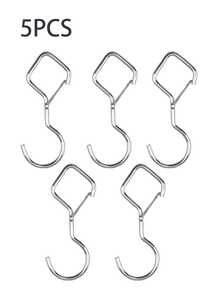 Heavy Duty S-Hooks, Portable Hooks, Loss Proof, Multi-Functional, Load Bearing, With Safety Latch Design, Rust Resistant Metal Hooks With Safety Latch Design, Kitchen And Closet Hooks For Plants, Pots, Towels, And Bags, Hang Plants, Kitchen Utensils, Etc., Travel Accessories, Luggage Accessories - Multicolor - View 12