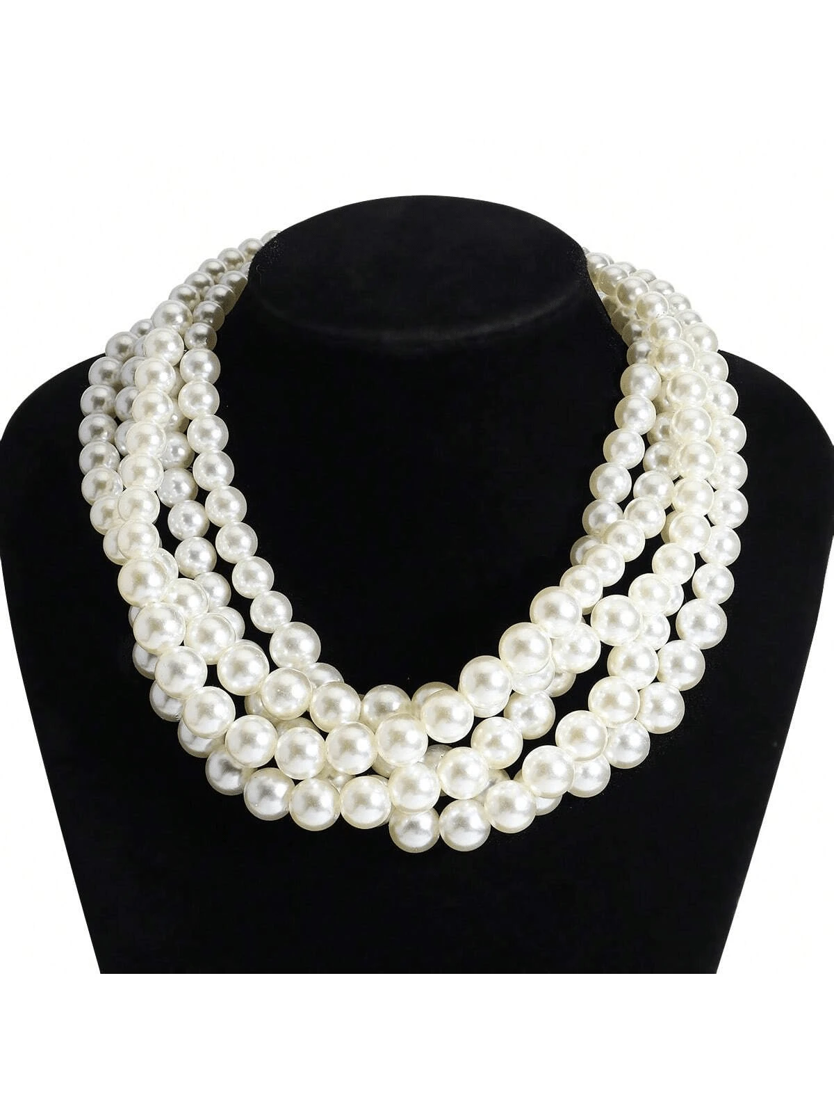 1pc Luxury Multi-Layer Faux Pearl Necklace, Elegant Accessory For Women, Suitable For Evening Party, Wedding, Daily Wear - Multi-layer Necklace 3 - View 1