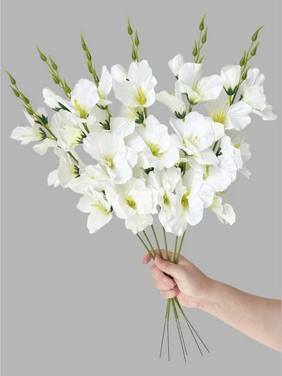 1/5/10 piezas Tallos de orquídea de seda artificial, orquídea dendrobium falsa, adecuada para pared, sala de estar, dormitorio, boda, decoración de fiesta, decoración de mesa. Hogar, escritorio, cocina, boda, mesa de comedor, centro de mesa, oficina, jardín, exterior, casa, decoración del patio, adecuada para primavera, verano, otoño, invierno.