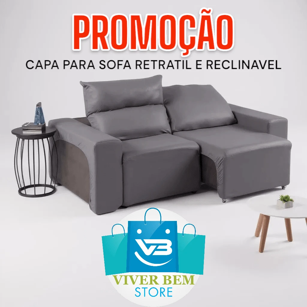 Sofa Cover Protector For Retractable And Reclining Sofas, Easy Fit, 2 Seats - 深灰色 - 查看 1