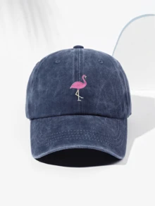 1 件男女通用复古火烈鸟刺绣棒球帽，个性化动物图案爸爸帽，可调节尺寸，男士时尚，适合户外和日常穿着