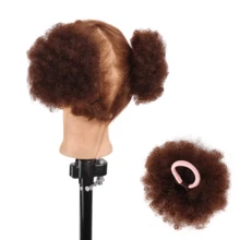 Kids Puff Ponytail Extensions 2Pcs Synthetic Small Afro Kinky Curly Hair Bun For Little Girls Comfortable Lightweight Hairpieces - Multicolor - View 13